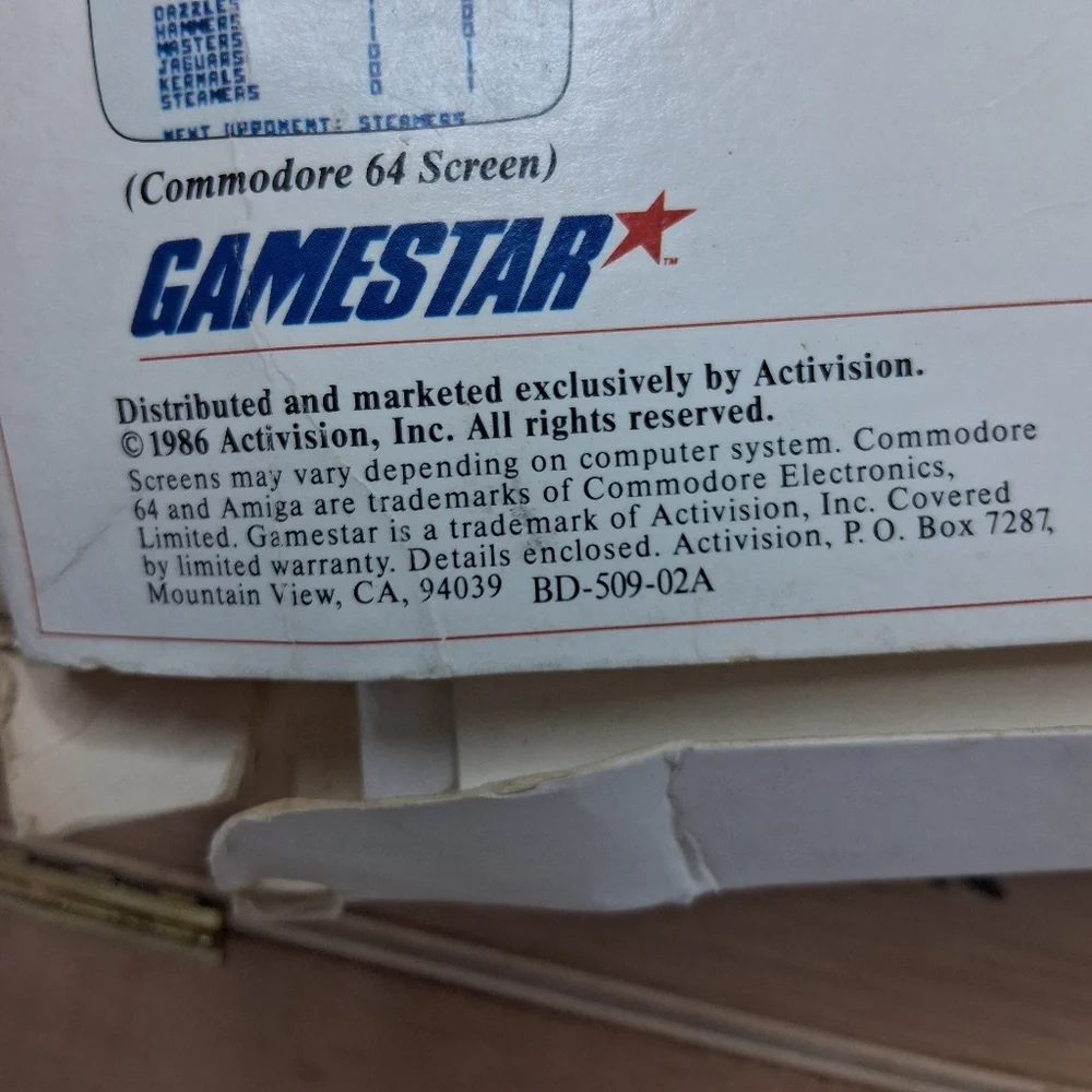 Commodore 64 128 GBA Championship 2 On 2 Diskette Computer Game 1986 Complete